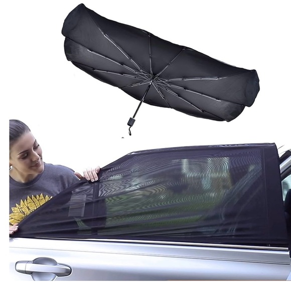UMBRELLA CAR WINDSHIELD SUNSHADE- ECO NOUR 46x25 - Picture 1 of 12
